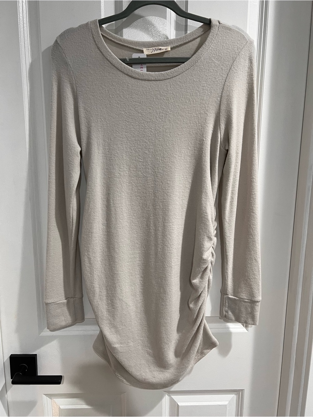 Hello Miz Maternity Ruched Side Long Sleeve Tunic
